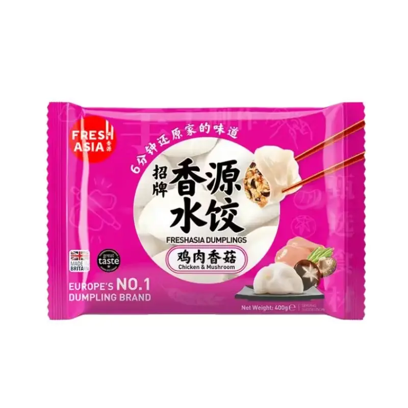 FreshAsia Chicken & Mushroom Dumplings Hoanh Thanh Ga Nam 400g x 25