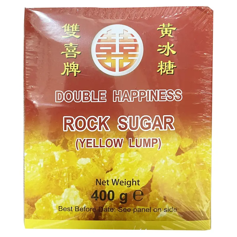 Double Happiness Rock Sugar (Yellow Lump)  Keo mut da vang 400g x1