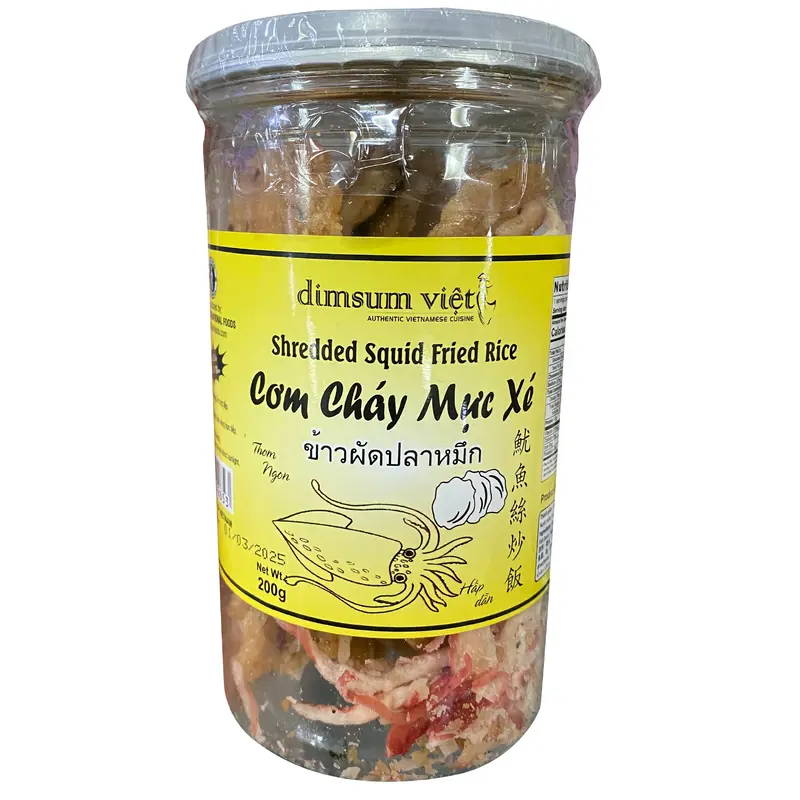 Dimsum Viet Shredded Squid Fried Rice Cake Com Chay Muc Xe 200g x 24