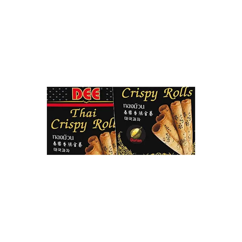 Dee Crispy Rolls Durian Flavour - Banh Cuon Vi Sau Rieng 150g x 1