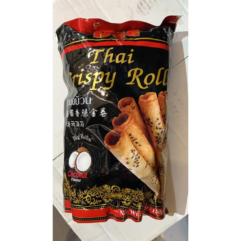 Dee Crispy rolls Original/Coconut Flavor  Banh Que Cuon Vi Dua  1x150g