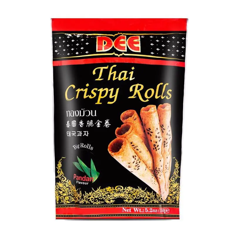 Dee Thai Crispy Rolls Pandan Flavour  () Banh Cuon Vi La Dua 150g x 1