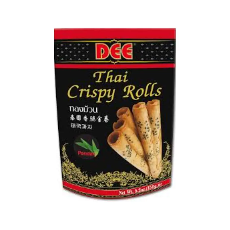 Dee Thai Crispy Rolls Pandan Flavour  () Banh Cuon Vi La Dua 150g x 24