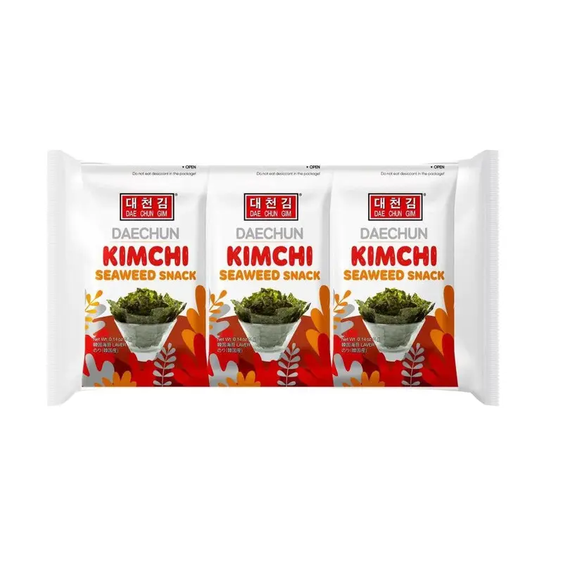 Daechun Seaweed Snack Kimchi Flavour (4g x 3pack) x1