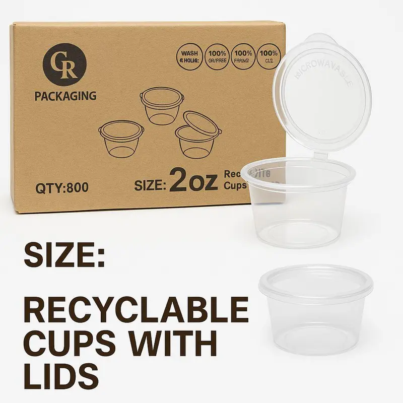 CR 2oz Recyclable cups with Lid /800pcs x 1