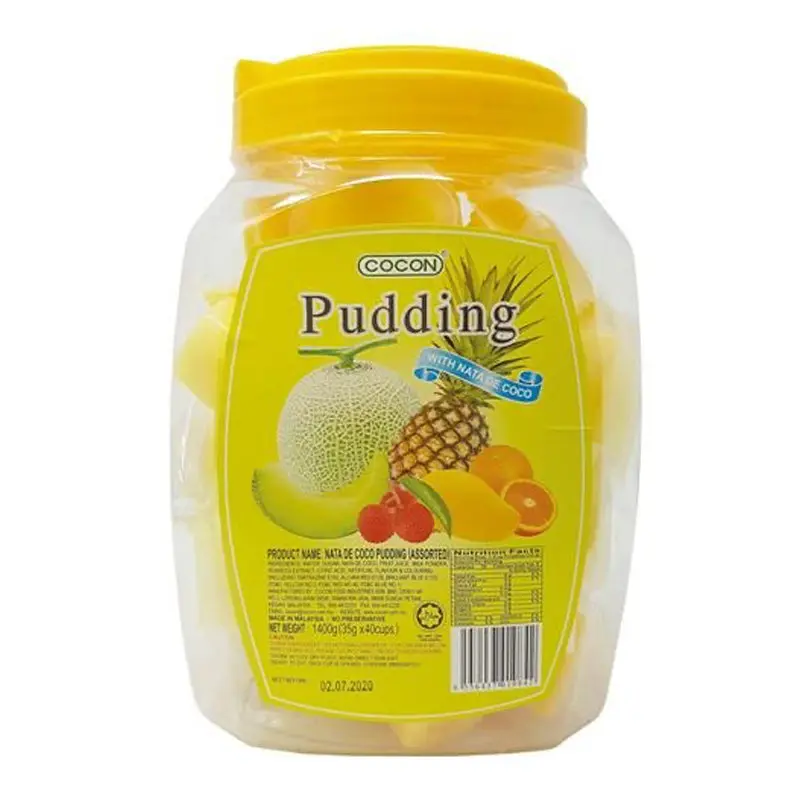 COCON Mini Nata de Coco Pudding JAR - Assorted  Rau Cau Thach Dua Hop 40x35g x 1