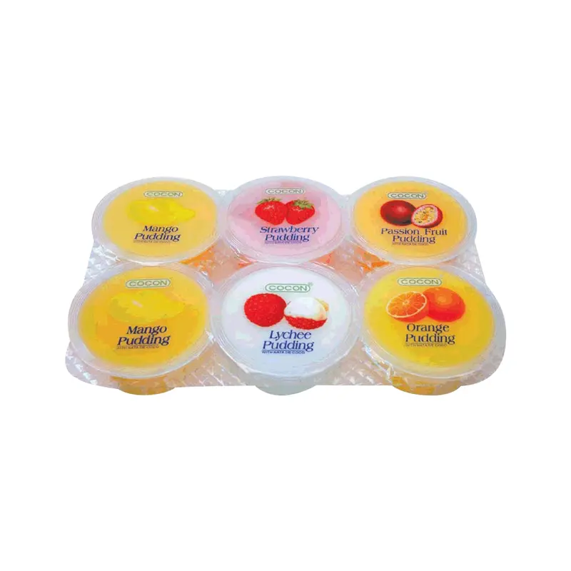 COCON Nata de Coco Pudding - Assorted (80g x6) x1)