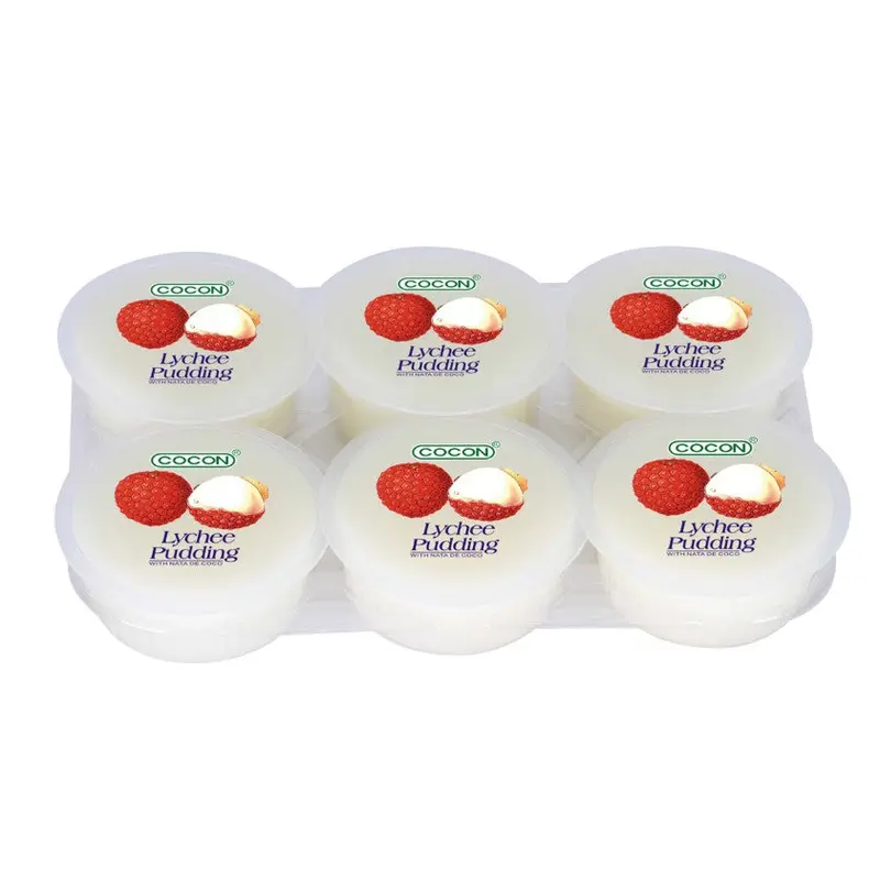 COCON Nata de Coco Pudding  Lychee  Thach dua COCON vi vai (118g x 6) x1