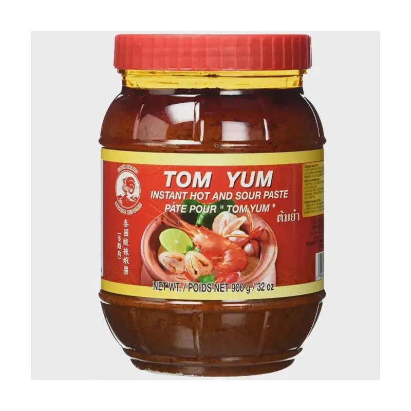 Cock Tom Yum Instant Hot & Sour Paste   Sot Tom Yum chua cay 900g x12