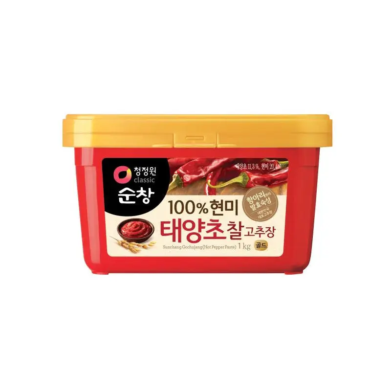 Chungjung Brown Rice Red Pepper Paste (Square)  Tuong Ot Gao Lut 1kg x 1