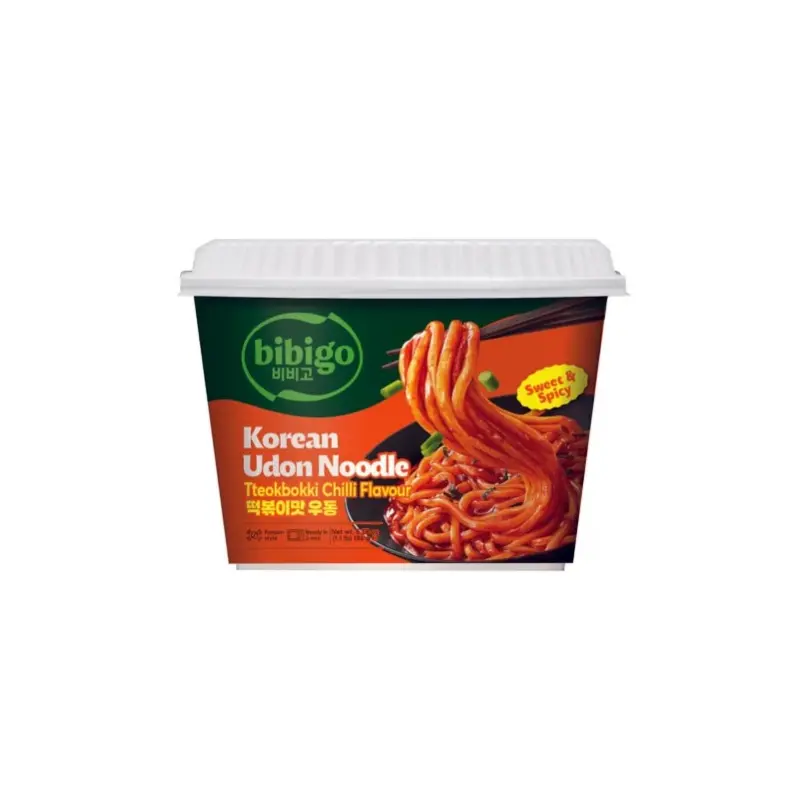 CJ Bibigo Korean Style Udon Noodles (Tteokbokki Chilli Flavour)  187g x1