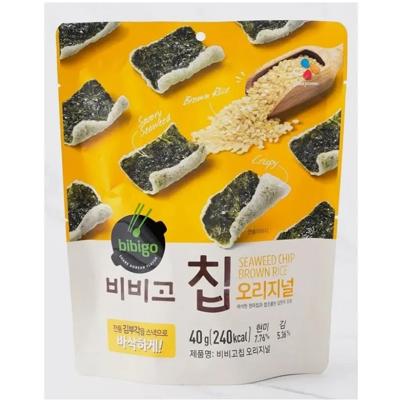 CJ bibigo Seaweed Chip ORIGINAL(BROWN RICE) CJ bibigo  ) 40g x1