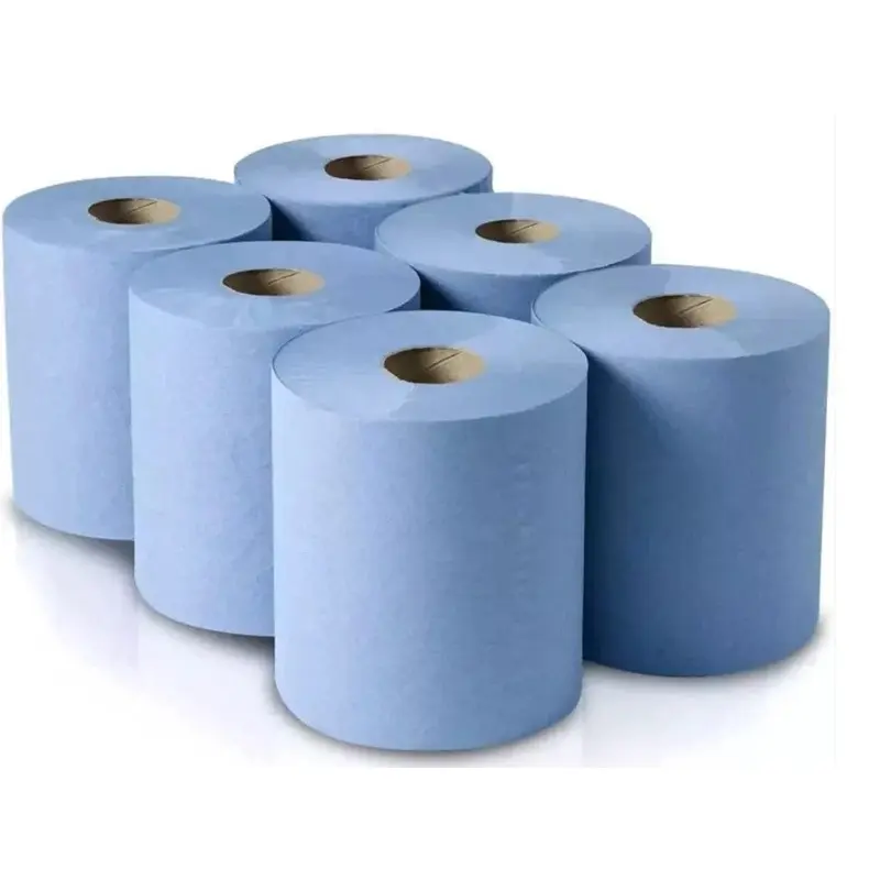 Centre Feed Roll Blue 2Ply Giay Sanh Tro 50mtr x 6