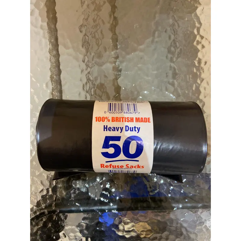 Black Plastic Bin Bag Tui Nhua Dung Rac Mau Den 1roll x 1