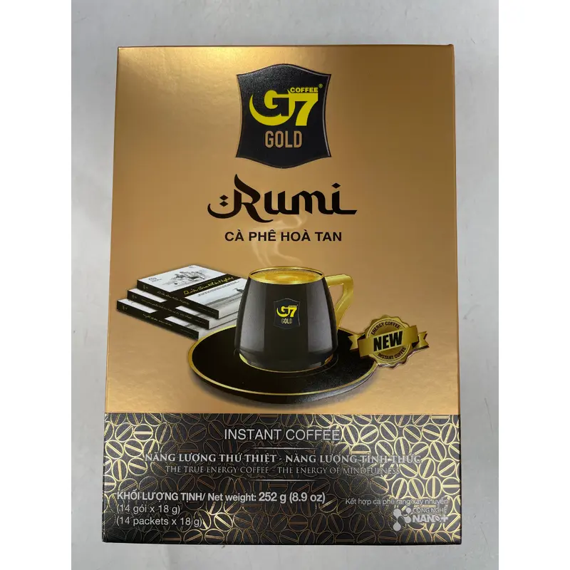 Cafe G7 Gold Instant Coffee Rumi  Ca Phe Rumi G7 (18g x 14) x 1