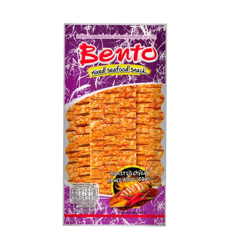 Bento Mixed Seafood Snack Grilled Squid Sauce Snack Muc Nuong Ot Tron Surimi  20g x 1