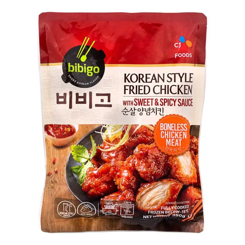 Bibigo Korean Style Fried Chicken with Sweet & Spicy Sauce 350g x1