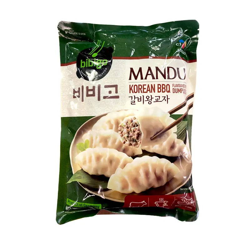 Bibigo MANDU Beef Dumplings with Korean BBQ Flavoured ( ) Ha Cao Thit Nuong Han Quoc 525gr x 1