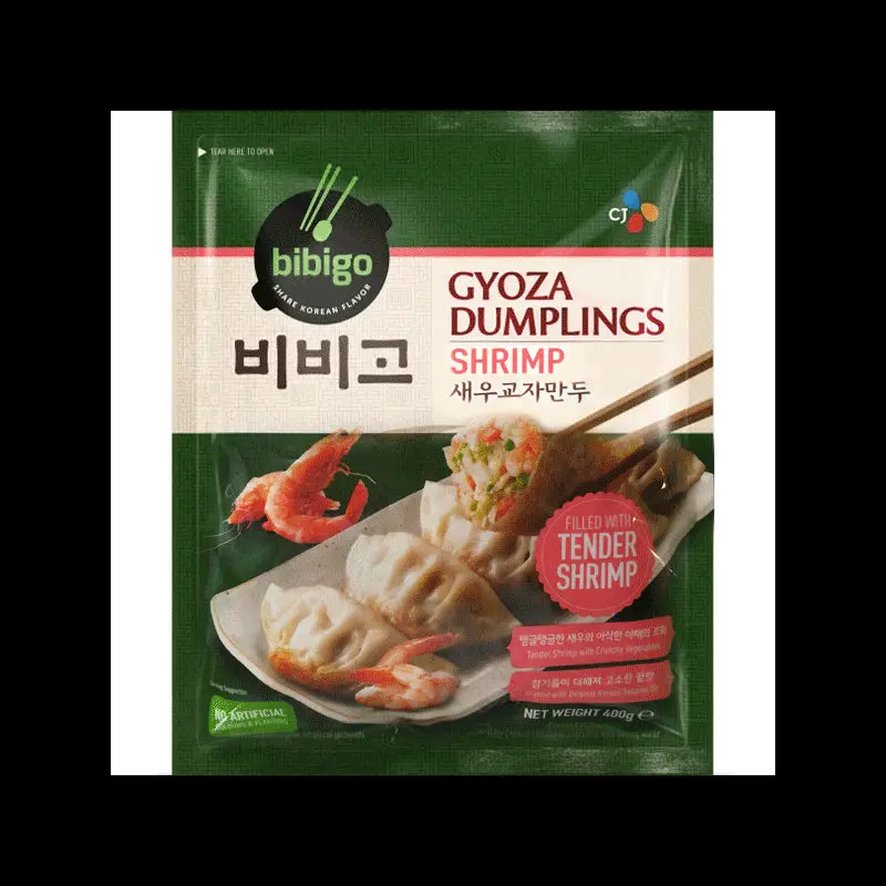 Bibigo Shrimp and Veg Gyoza Dumpling  Ha cao nhan tom va rau cu dong lanh 400g x1