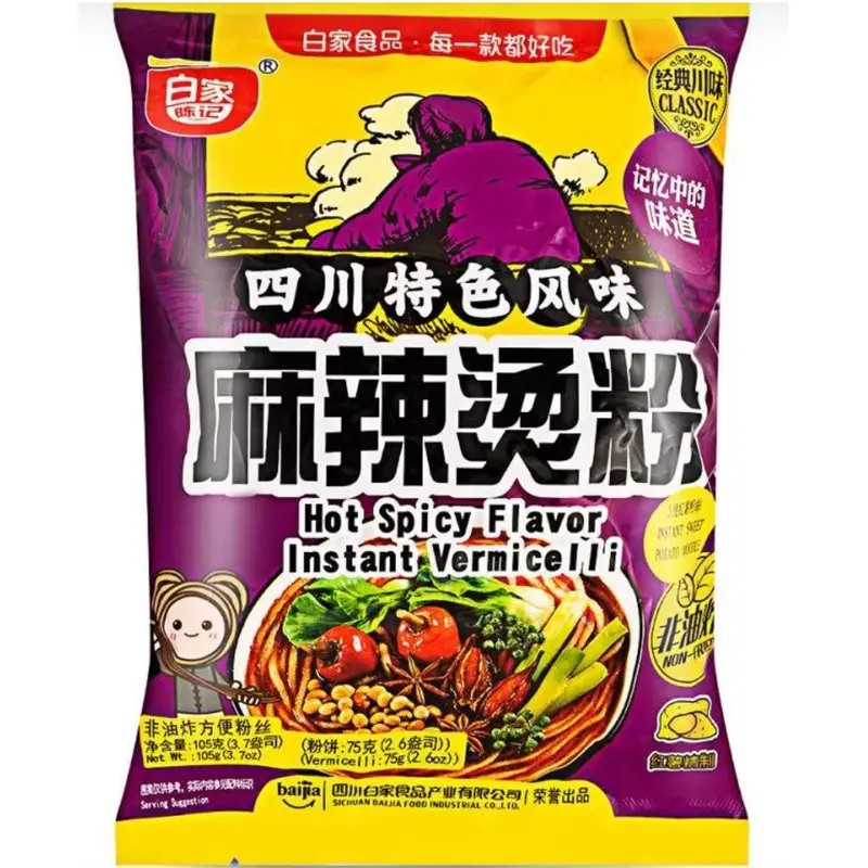 BJ Potato Vermicelli (Bag) - Hot & Spicy - Mien Khoai Tay Vi Cay 105g x1