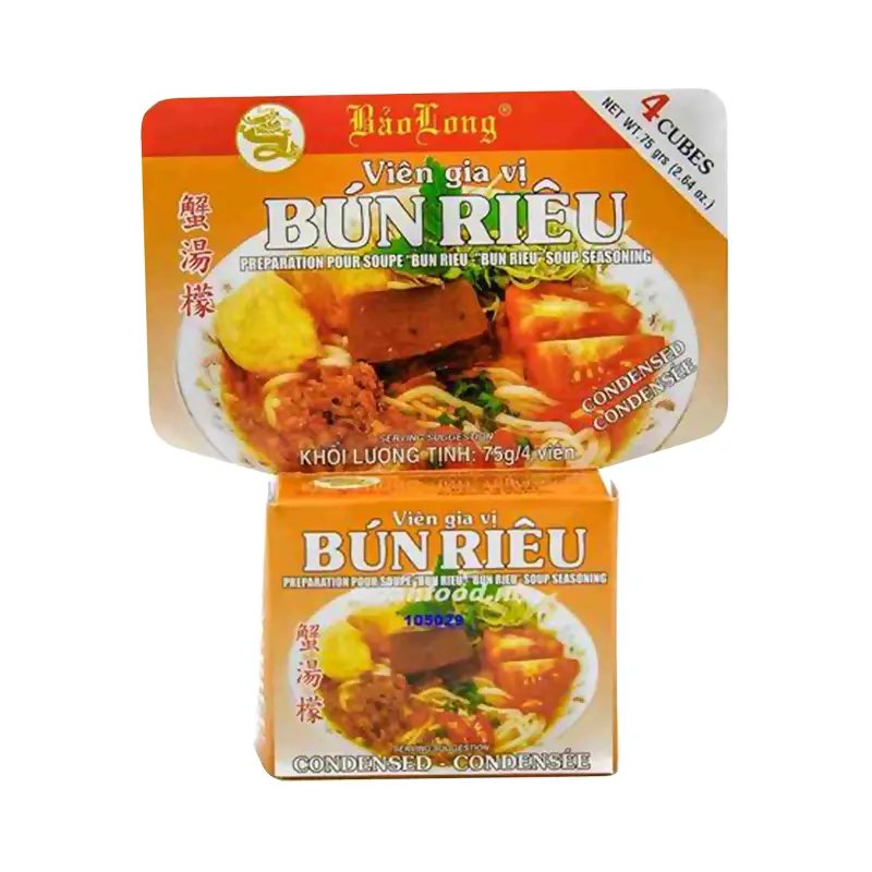 Bao Long Bun Rieu Seasoning Vien Gia Vi Bun Rieu 75g x 12