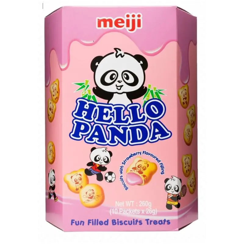 91369 Meiji Hello Panda Strawberry Biscuits - 1x260g