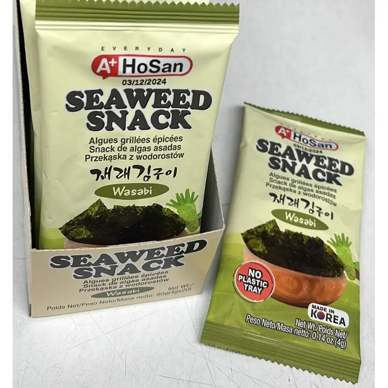 A+ ROASTED SEASONED SEAWEED SNACK WASABI - 4g x1