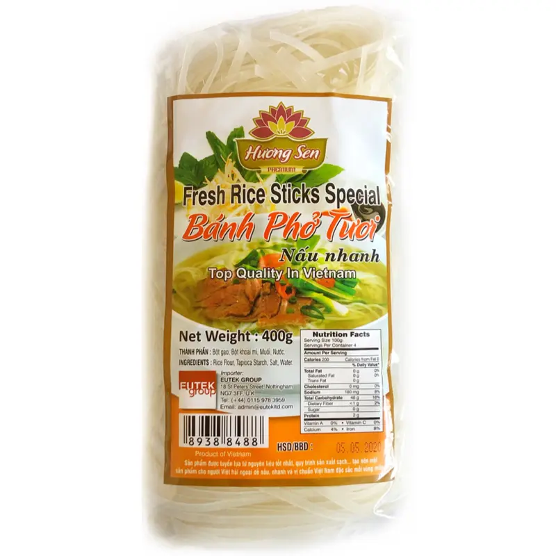 80005-5 Huong Sen Rice Sticks Easy Cook Banh Pho Nau Nhanh 400g x 30