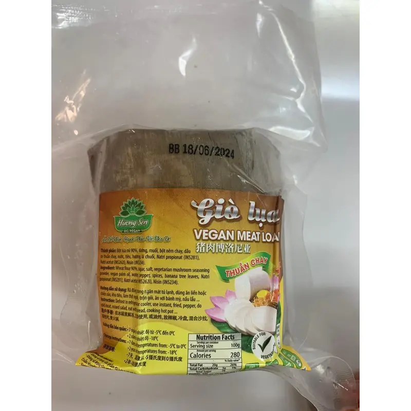 50093 Huong Sen Bio Vegan Meat Loaf Gio Lua La Chuoi  500gr x 1