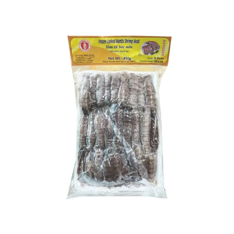 50115B Seahorse Frozen Cooked Mantis Shrimp Meat Thit Tom Tich Size: 8cm/up 500gr x 20