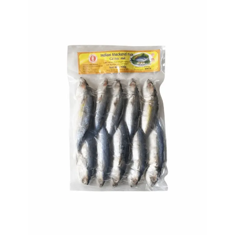 50034 Seahorse King Whole Cleaned Indian Mackerel 8/12 Ca Bac Ma Nguyen Con 900g x 1