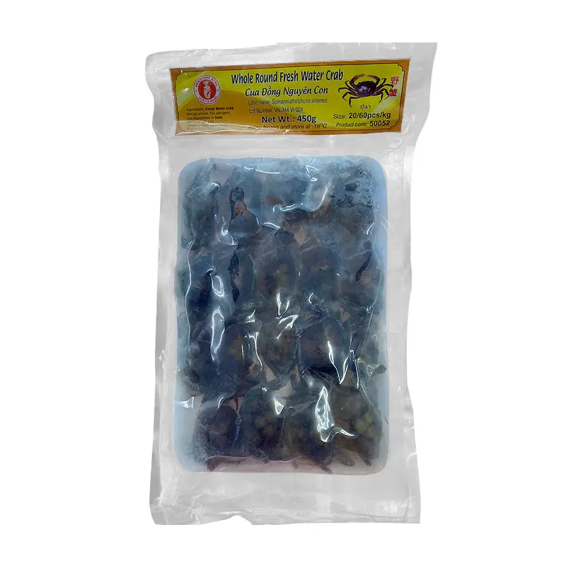 50052-2 Seahorse King Frozen Whole Round Fresh Water Crab 20/60 Cua Dong Nguyen Con 500g x 20