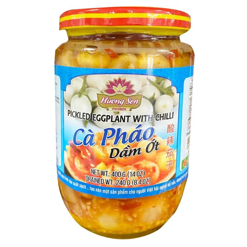 40009-9 Huong Sen Pickled Eggplant With Chilli Ca Phao Dam Ot 400g x 24