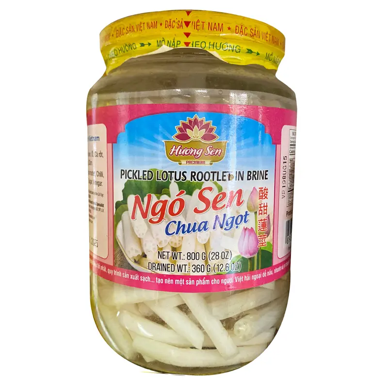 40017 Huong Sen Pickled Lotus Rootlet Ngo Sen Chua Ngot 800g x 1