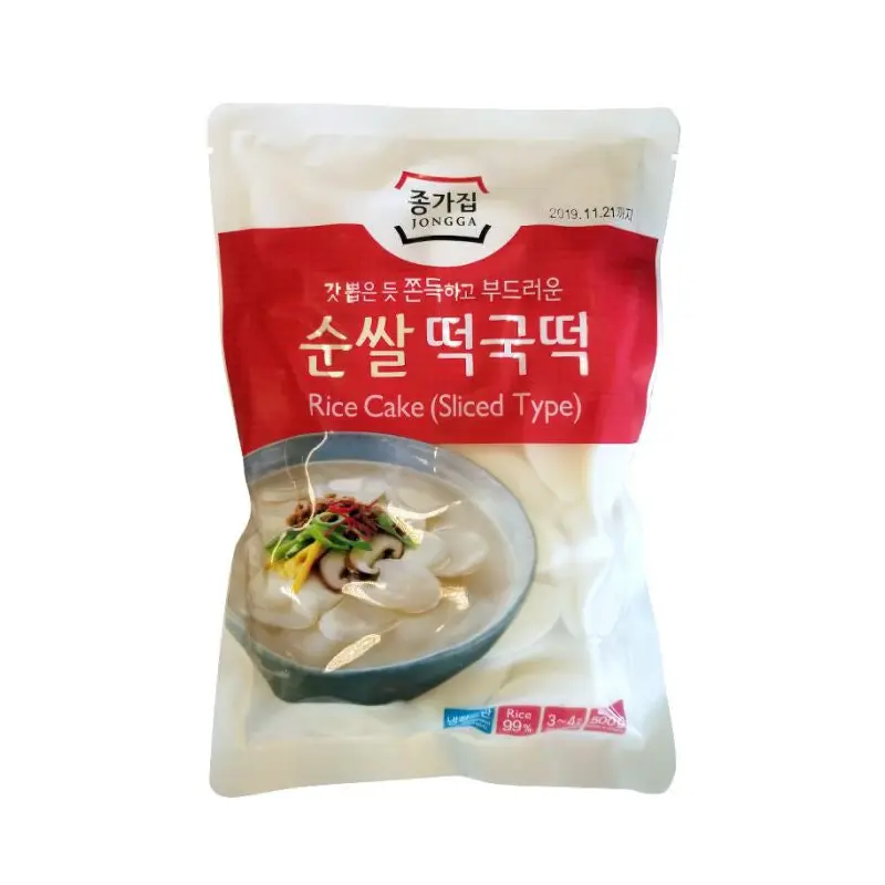 44545 Daesang Jongga Rice Cake Sliced Banh Gao Han Quoc Cat Lat 1x500g