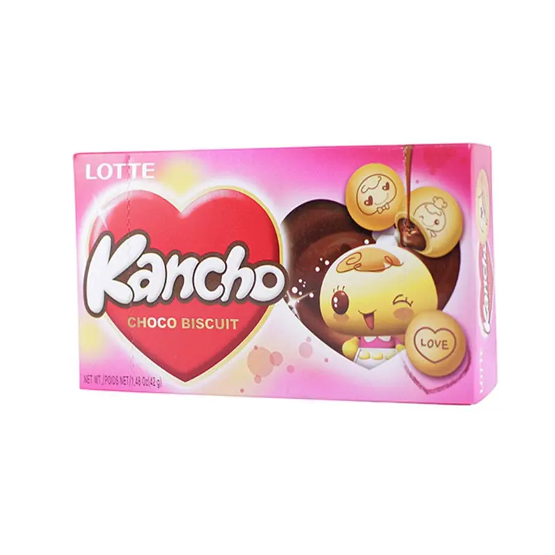 44815 Lotte Kancho Choco Biscuits Banh quy Socola 42g x1
