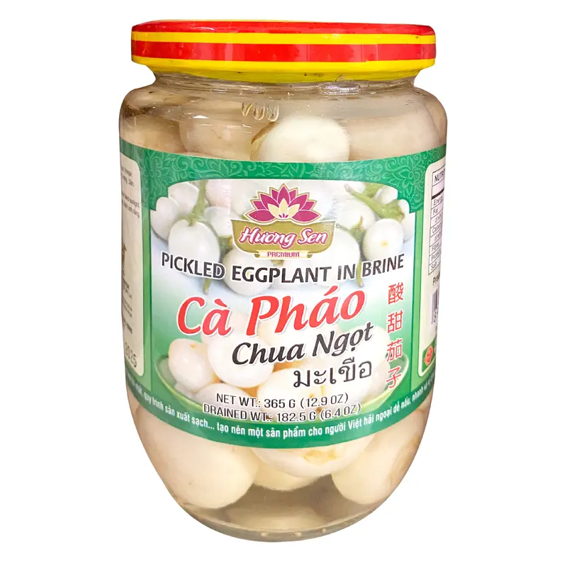 40008-8 Huong Sen Pickled Eggplant In Vinegar Ca Phao Chua Ngot 365g x 24