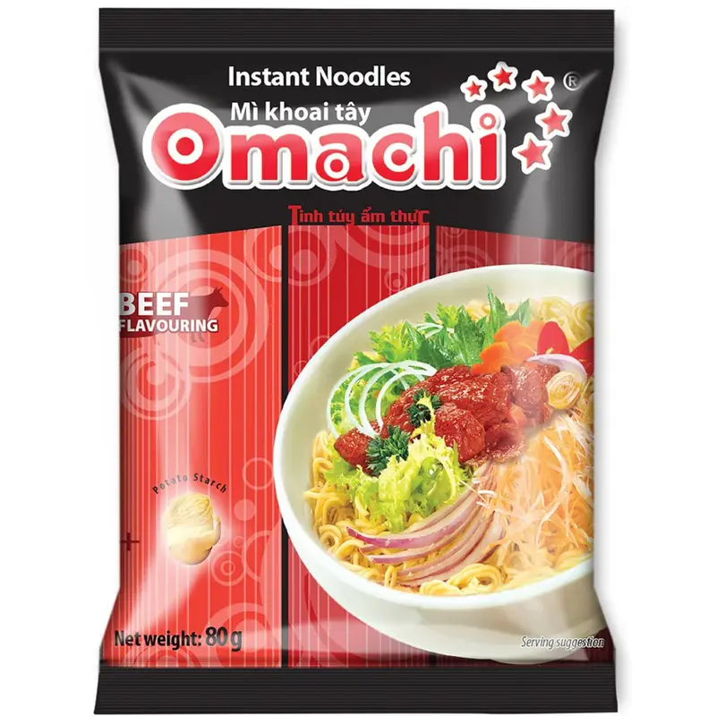 020001 Omachi Beef Noodle Mi Xot Bo Ham  1x80g