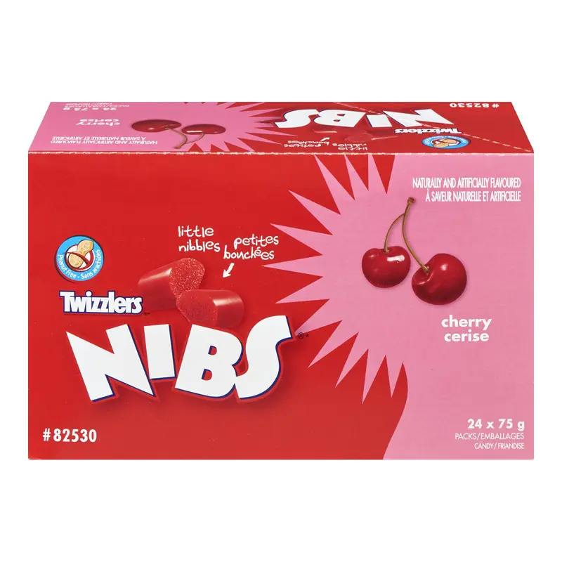 TWIZZLERS - NIBS CHERRY 24x75 GR