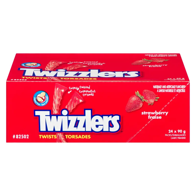 TWIZZLERS - TWISTS STRAWBERRY 24x90 GR