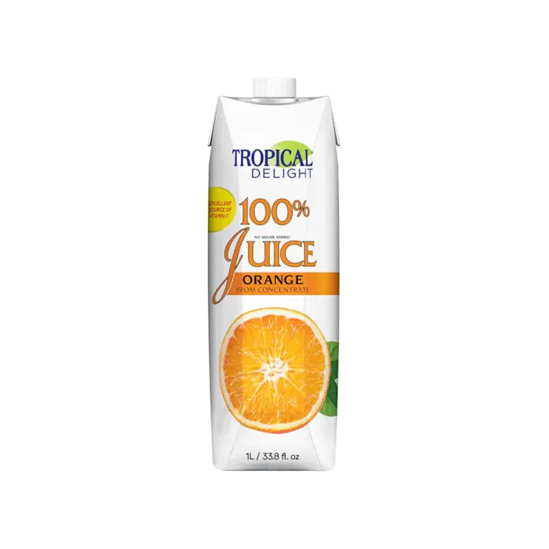 TROPICAL DELIGHT - TD TETRA ORANGE100% JUICE 12x1 LT