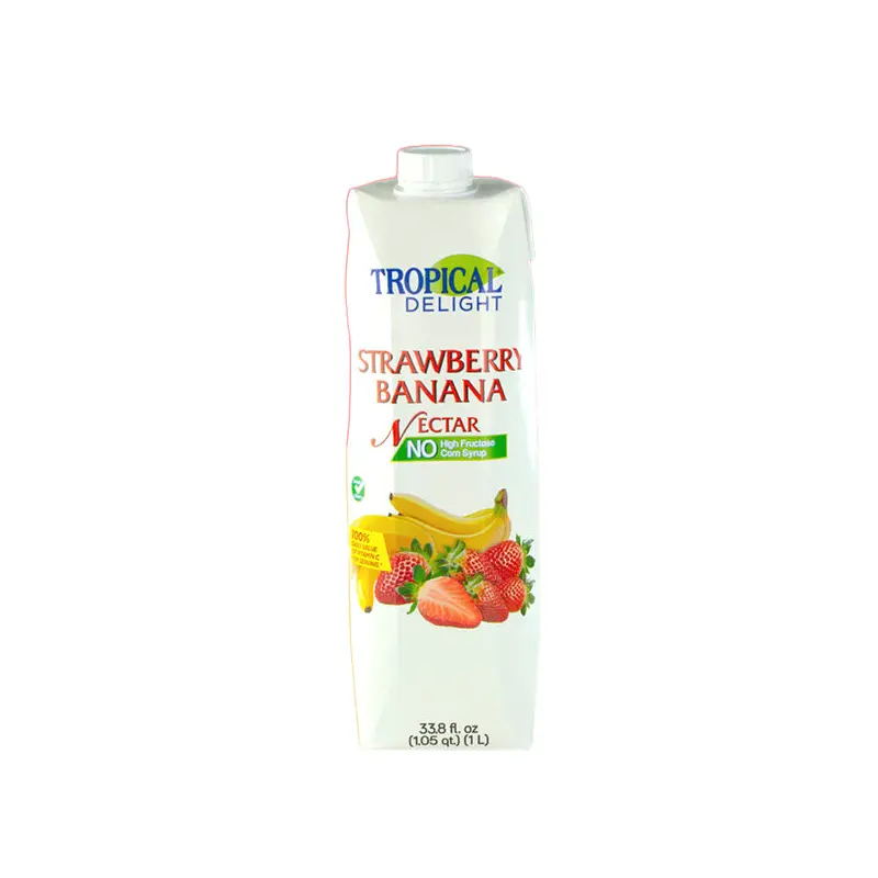 TROPICAL DELIGHT - TD TETRA STRAWBERRY BANANA NECTAR 1LT