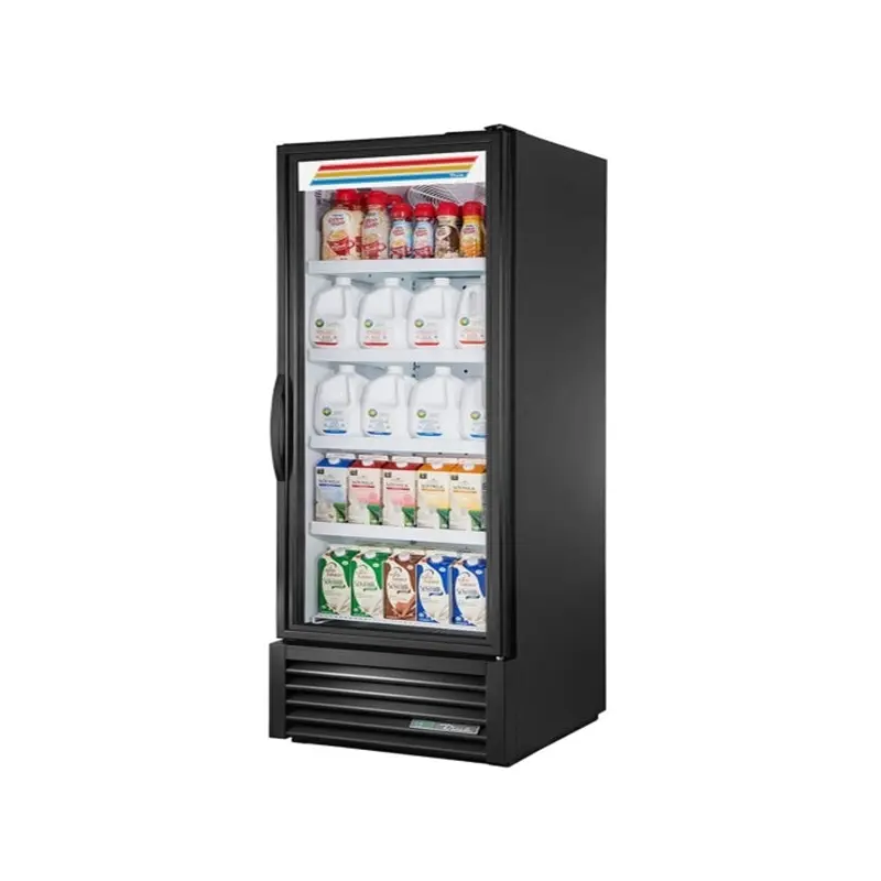 TRUE - BLACK GLASS DOOR MERCHANDISER REFRIGERATOR 27x30.38x79IN