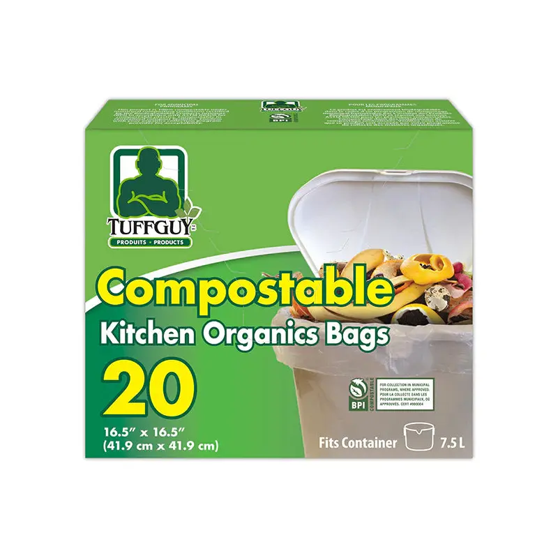 TUFFGUY - COMPOSTABLE KITCHEN ORGANICS BAGS 16.5" X 12x20 EA