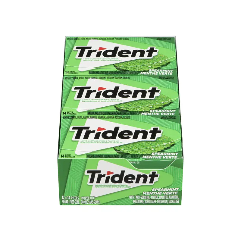 TRIDENT - SLAB SPEARMINT 12x12x14 PK