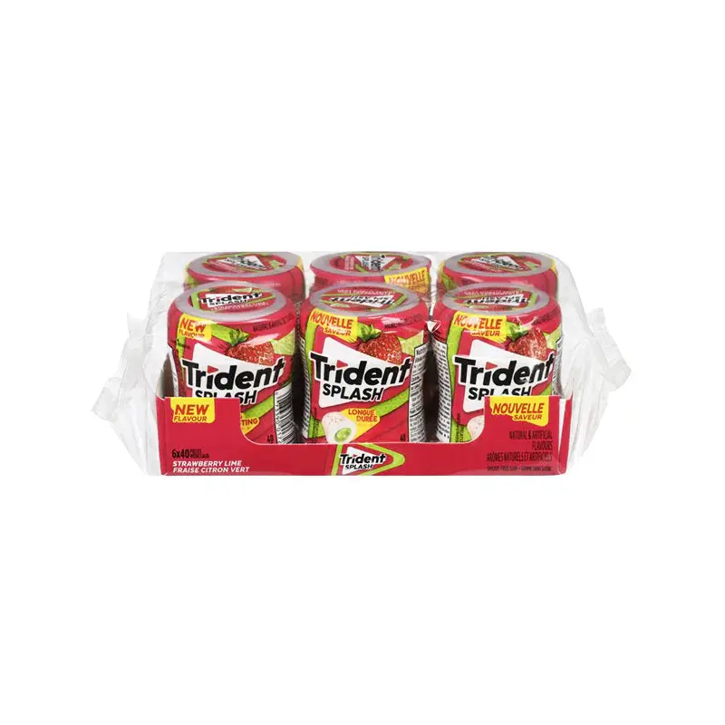 TRIDENT - SPLASH STRAWBERRY & LIME BOTTLES 6x6x40PC