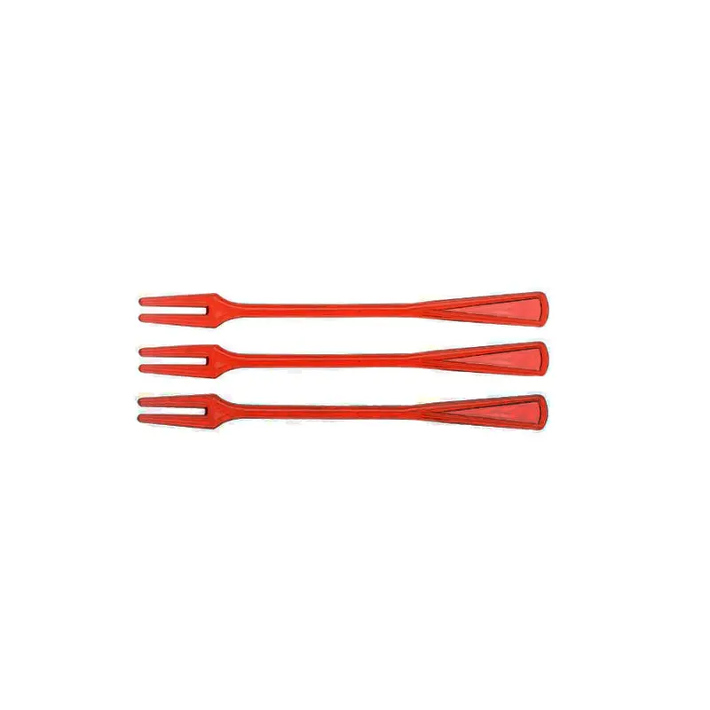 TOUCH - MINI RED PLASTIC FORKS 500EA