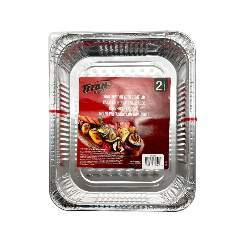 TITAN - SHALLOW ALUMINUM PAN WITH DOME LID 24x EA