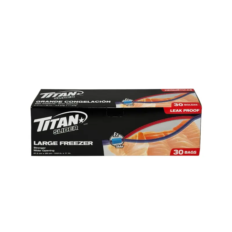 TITAN - SLIDER FREEZER BAG LARGE 30PK