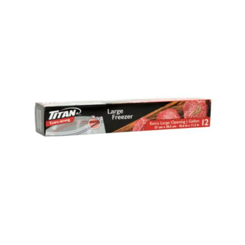 TITAN - CLIK ZIP LARGE FREEZER BAG 24x12 EA